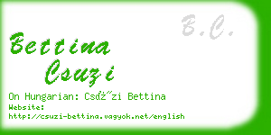 bettina csuzi business card